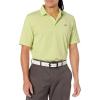 Callaway Mens Fine Line Stripe Short Sleeve Stretch Golf Polo, Moisture-Wicking, Sun Protection (Available in Big & Tall)(Surreal Green)
