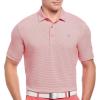Callaway Mens Fine Line Stripe Short Sleeve Stretch Golf Polo, Moisture-Wicking, Sun Protection (Available in Big & Tall)(Teaberry)