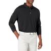 Callaway Men’s Long Sleeve Core Performance Polo, Opti-Dri Technology, Sun Protection, Golf Polo Shirts for Men(Black)