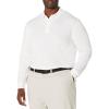 Callaway Men’s Long Sleeve Core Performance Polo, Opti-Dri Technology, Sun Protection, Golf Polo Shirts for Men(White)
