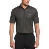 Callaway Men’s Pro Spin Chevron Jacquard Short Sleeve Golf Polo Shirt, Moisture-Wicking, Durable Textured Fabric(Caviar Black)