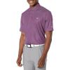 Callaway Men’s Pro Spin Chevron Jacquard Short Sleeve Golf Polo Shirt, Moisture-Wicking, Durable Textured Fabric(Dark Purple)