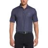 Callaway Men’s Pro Spin Chevron Jacquard Short Sleeve Golf Polo Shirt, Moisture-Wicking, Durable Textured Fabric(Peacoat)