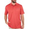 Callaway Men’s Pro Spin Chevron Jacquard Short Sleeve Golf Polo Shirt, Moisture-Wicking, Durable Textured Fabric(Teaberry)