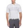 Callaway Men’s Short Sleeve Core Performance Golf Polo Shirt with Sun Protection(Blue/Gray/Coral Chest Stripe White)