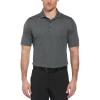 Callaway Men’s Ventilated Classic Jacquard Short Sleeve Golf Polo, Stretch Seams, Moisture-Wicking (Available in Big & Tall)(Caviar Black)