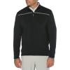 Callaway Men’s Weather Series ¼ Zip Mock Neck Pullover for Men, Extended Sizes, Men’s Performance Apparel(Caviar)