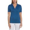 Callaway Womens Broken Stripe Ladies Golf Polo Shirt Moisture Wicking Fabric(Blueberry Pancake)