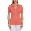 Callaway Womens Broken Stripe Ladies Golf Polo Shirt Moisture Wicking Fabric(Cayenne)