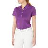 Callaway Women’s Golf Short Sleeve Pique Open Mesh Polo Shirt(Purple Magic)
