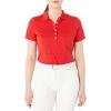 Callaway Women’s Golf Short Sleeve Pique Open Mesh Polo Shirt(Salsa)