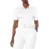 Callaway Women’s Golf Short Sleeve Pique Open Mesh Polo Shirt(White)
