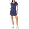 Callaway Women’s V-Neck Colorblock Short Sleeve Golf Dress with Truesculpt, Stretch Fabric, Moisture-Wicking, Sun Protection(Peacoat)
