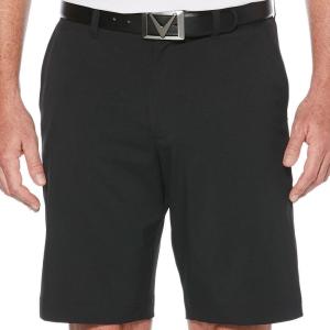 Callaway Men’s 9″ Solid Golf Shorts (Available in Big & Tall)(Caviar)