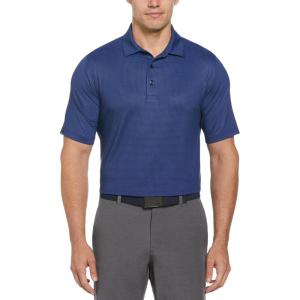 Callaway Mens Chevron Foulard Print Stretch Golf Polo, Stretch Seams, Sun Protection (Available in Big & Tall)(Peacoat)