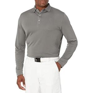 Callaway Men’s Long Sleeve Core Performance Polo, Opti-Dri Technology, Sun Protection, Golf Polo Shirts for Men(Smoked Pearl)