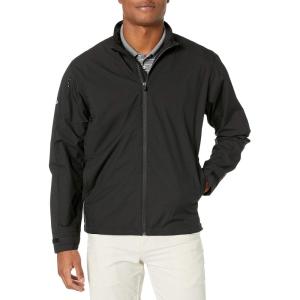 Callaway Men’s Long Sleeve Full-Zip Wind Jacket, Wind and Water Resistant Performance Apparel for Men, Extended Sizes(Black)