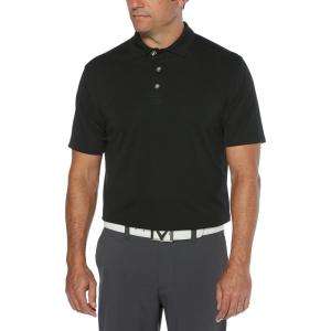 Callaway Men’s Short Sleeve Core Performance Golf Polo Shirt with Sun Protection(Black)
