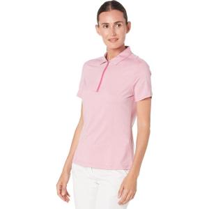 Callaway Men’s Short Sleeve Tonal Color Block Heather Polo Shirt(Raspberry Sorbet Hthr)