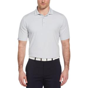 Callaway Men’s Ventilated Classic Jacquard Short Sleeve Golf Polo, Stretch Seams, Moisture-Wicking (Available in Big & Tall)(Gray Dawn)