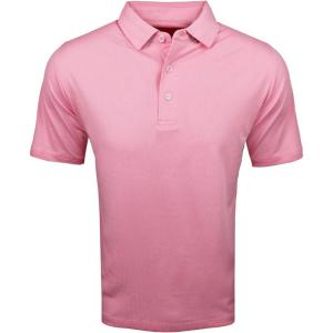 Callaway Men’s Ventilated Classic Jacquard Short Sleeve Golf Polo, Stretch Seams, Moisture-Wicking (Available in Big & Tall)(Strawberry Pink)