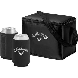 Callaway Soft Cooler Bag Gift Set with Magnetic Can Cooler, Black