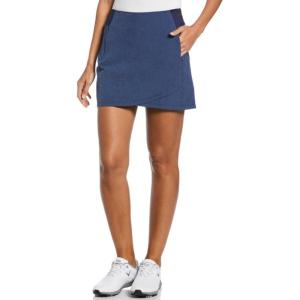 Callaway Women’s 16″ Heather Perforated Golf Skort, with TrueSculpt Stretch Fabric and Opti-Dri Technology (Sizes XS-XXL)(True Navy Heather)