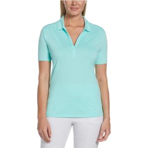 Callaway Womens Broken Stripe Ladies Golf Polo Shirt Moisture Wicking Fabric(Aruba Blue)
