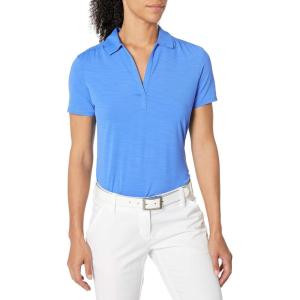 Callaway Women’s Opti-Dri Tonal Short Sleeve Polo Shirt, with Stretch Fabric and Sun Protection, Extended Sizing(Palace Blue)