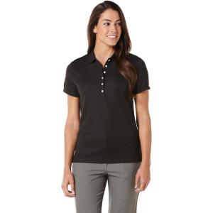 Callaway Women’s Short Sleeve Ottoman Performance Golf Polo with Sun Protection (Size Small – 3X)(Black)