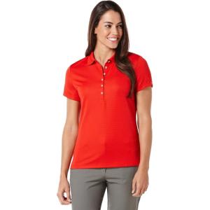 Callaway Women’s Short Sleeve Ottoman Performance Golf Polo with Sun Protection (Size Small – 3X)(Salsa)
