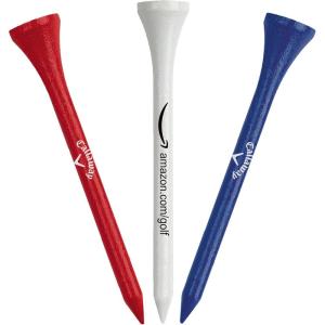 Callaway Wood Golf Tees (Pack of 100)(Red/White/Blue)